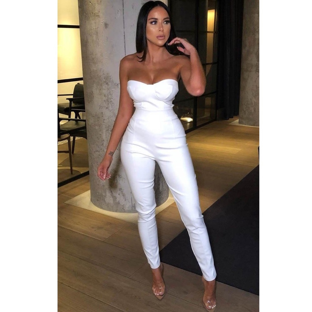 White Leather Corset Crop Bralette Size 6